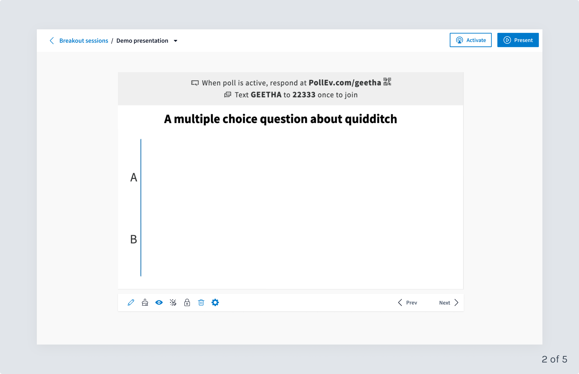activity page exploration - design 1
