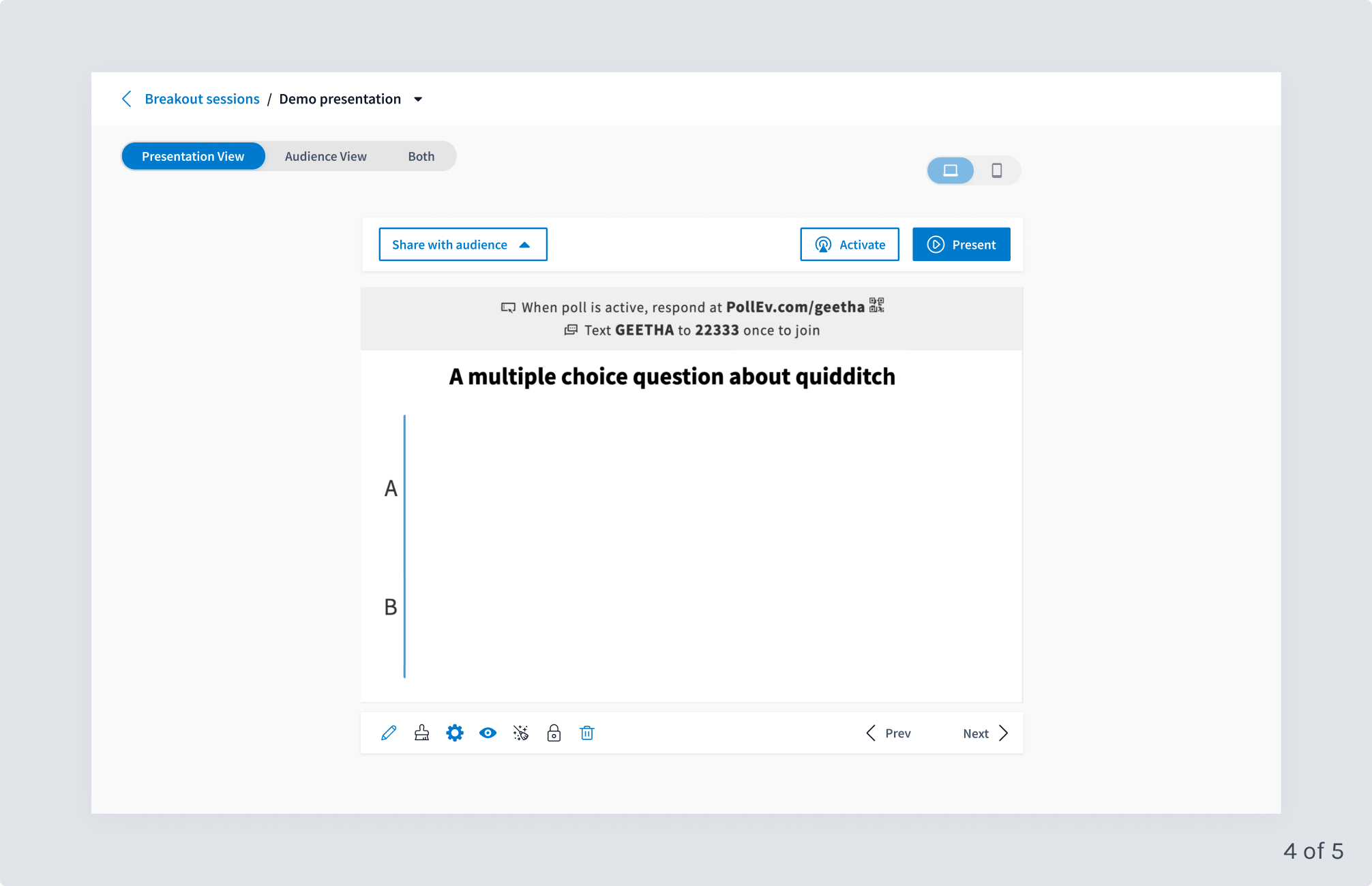activity page exploration - design 1